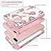 LONTECT for iPhone 8 Plus Case, iPhone 7 Plus Case Floral 3 in 1 Heavy Duty Hybrid Sturdy High Impact Shockproof Protective Cover Case for Apple iPhone 8 Plus/iPhone 7 Plus,Pineapple/Rose Gold