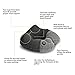 Kmall Inflatable Travel Neck Pillow for Airplane Travel Best Neck Support Sleep Travel Pillow with Super Comfort Pillow Case, Gray, 11.5x11.2x5.1 inches