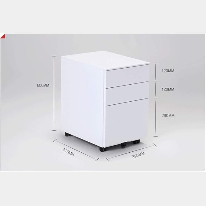 Archivos Verticales Archivo de diseño Moderno de 3 cajones de Metal