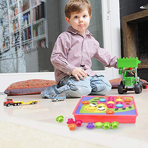 5 Mushrooms+Matching+Pegboard+Educational+Preschool