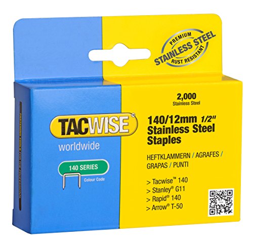 Tacwise1220 140 Series 1/2-Inch Stainless Steel Staples, Box of 2000-Pack (1220)