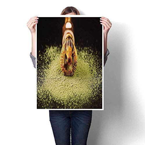 Wall Painting Chasen Special Bamboo Matcha Tea wk ly on Powdered Matcha Oils,16"W x 28"L Home Decor Oil on Canvas(Frameless)
