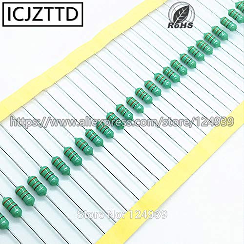 Maslin 100PCS 0410 1MH 1.2MH 1.5MH 2.2MH 3.3MH 4.7MH Inductors 1/2W 0.5W Color Ring Inductance Circle Power Inductor - (Value of Resistance: 1.5MH 100pcs)
