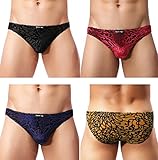 Winday Men Briefs Breathable Ice Silk Triangle Bikinis and Lace Underwear N131