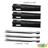 bbq factory® Grillware GSF2616 Grill Rebuild Kit Replacement Heat Plate and Burner-3pack