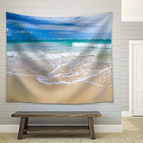 Tropical Sea and Clear Waves - Fabric Tapestry, Home Decor - 51x60 inches