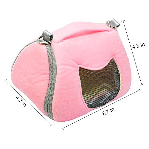 B Bascolor Pet Carrier Bag Portable Breathable Outgoing Travel Handbag with Adjustable Single Shoulder Strap Pouch for Hamster Small Animals Pets - Thumbnail 2