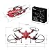 RC Quadcopter Drone with FPV Camera Live Video - Flexible Foldable Aerofoils - App Control - Altitude Hold - 6-Axis Gyro Gravity Sensor RTF Helicopter, Bordeaux