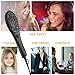 Hair Straightener Brush: Curly/Natural Hair Straightening Brush For Women, For All Hair Types and Lengths-Non Damage Ceramic Plates with Anti-Scald Feature-Adjustable Temperature (H2)