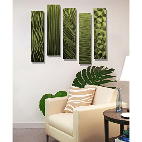 Green Metal Wall Art Decor, Modern Wall Art by Jon Allen