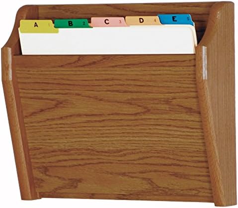 Wooden Mallet Tapered Bottom File Holder, Letter Size, Light Oak