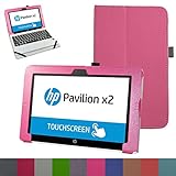 HP Pavilion x2 10 / HP x2 210 G1 Case,Mama Mouth PU Leather Folio Stand Cover for 10.1