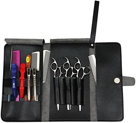 Olpchee PU Leather Salon Scissors Shear Holder Pouch Case Barber Tools Holster Bag for Hairdressers Hair Stylist