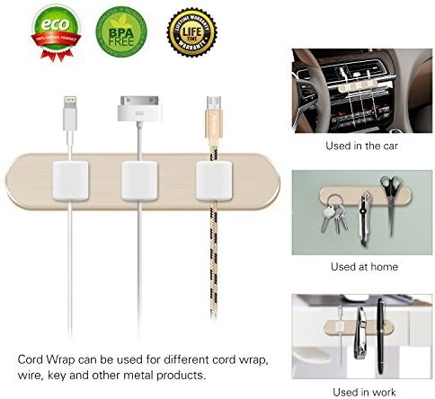 ChuangSiAo Cable Clips-Organizer-Management-Wire Holder System Gold Home Magnet Multipurpose for Power Wires Charging Cables USB Cords Car Charger Headphones Wires Washing Glue