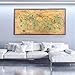 ICCUN Nautical Ocean Sea World Map Retro Art Paper Painting Home Decor Poster Sticker Paintings