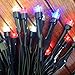 DeVida Patriotic Red White Blue Solar String Lights Decorations, Outdoor Memorial Day, 4th of July Decor, Waterproof 100 Mini 2 Mode LED Strand Set for Patio, Tent, Camping, RV (Red White Blue)