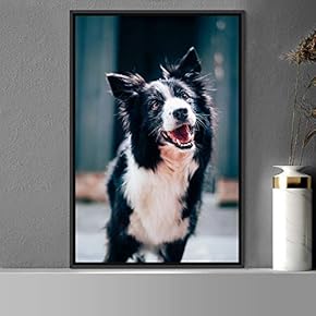 signwin Framed Canvas Wall Art Pupper Animals Chic...