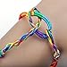 Meily 50pcs Wholesale Jewelry Lot Braid Strands Friendship Cords Handmade Bracelets Colorful