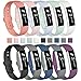 Fundro Compatible Fitbit Alta Bands, 10-Pack Soft Silicone Replacement Classic Bands Large Small Available in Varied Colors Fitbit Alta HR an (B# 10-Pack, Small (6.2