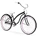 Firmstrong Bella Fashionista 3-Speed Beach Cruiser Bicycle, 26-Inch, Matte Black/Pink Rim, (15135)