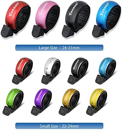 YOOSUN Bike Bells Invisible Bicycle Bell Aluminum Mini Bicycle Bells and Cycling Horns, for Mountain Bike and Road Bike (4 Colors) (big black)