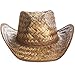 Tan Woven Straw Rolled Cowboy Hat by U.S. Toy