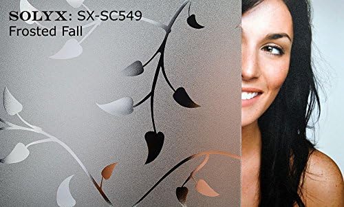 SOLYX: SX-SC549 Frosted Fall Static Cling. 36" Wide (Sold by the running foot. Order as many feet as needed, Ships as One Continuous Roll!)
