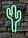 Cactus 3D Neon Night Lights Wall Light，USB Cable/Batteries Powered for Nursery, Bedroom, YiiY Decorations for Kids' Room,Living Room, (Cactus-Green)