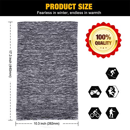 Mysuntown Neck Gaiter Ski Mask Motorcycle Fishing Cycling Winter Neck Gaiters for Men and Women (Gray)