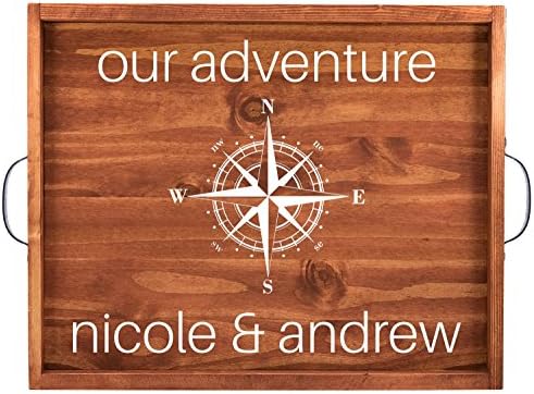 Serving Tray by ForestHillDesigns | Christmas Gift Wooden Tray Coffee Table Tray | Authentically Handmade | Elegant Rustic