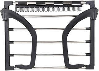 VOSAREA Balkon Heizkörper-Wäschetrockner Edelstahl Hängetrockner Balkontrockner Wandtrockner Heizkörpertrockner Wandwäschetrockner Wäschehalter Wand-Wäscheständer zum Hängen (Schwarz)