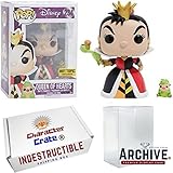 Funko Pop! Disney Queen Of Hearts and Hedgehog Croquet, Alice In Wonderland, Hot Topic Exclusive, Concierge Collectors Bundle Vinyl Figure