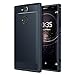 Sony Xperia XA2 Phone Case, MoKo Soft Lightweight TPU Bumper Cover Carbon Fiber Design Anti-Scratch Slim Back Panel Shock Aborsption Cellphone Shell for Sony Xperia XA2 5.2 Inch, Indigo
