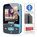 RUIZU X50 Bluetooth 4.1 Mp3 Player, Portable Clip Sport Mp3 Music Player for Running with FM Radio and Pedometer, Support Up to 128GB (Blue)