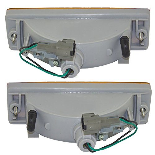 Driver and Passenger Park Signal Front Marker Lights Lamps Lenses Replacement for Nissan Pickup Truck SUV B613541G02 B613041G02