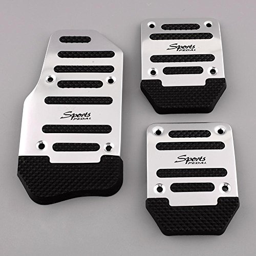 Alician Universal Nonslip Clutch Brake Gas Car Pedal Plate Set for Manual/Automatic Catch Car red Automatic