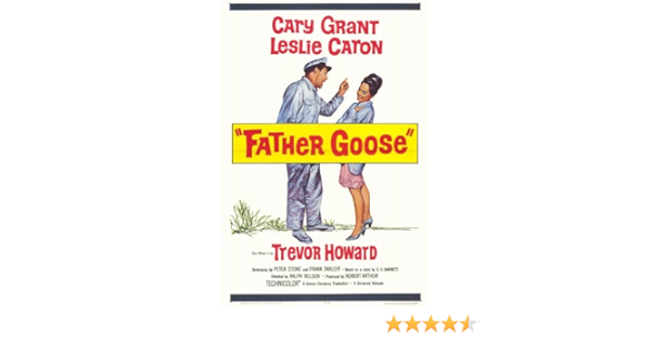 amazon com pop culture graphics father goose poster movie 27x40 cary grant leslie caron trevor howard prints posters prints