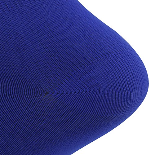 Fasoar Women Men Youth Girls 6-Pairs Referee Knee High Socks Blue Solid Pattern Rugby Socks 6 pack blue One Size