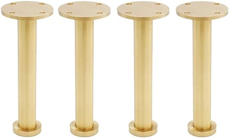 Patas de Muebles de Metal Redondo cónico de latón Servicio Pesado