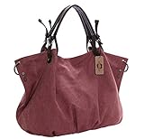 KISS GOLD(TM) European Style Canvas Large Tote Top Handle Bag Shopping Hobo Shoulder Bag, Size 22 '' X6.3'' X 14.2 ''