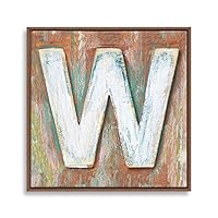 Framed Canvas Wall Art Alphabet Canvas Prints Home Artwork Decoration for Living Room,Bedroom - 16x16 inches