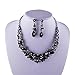 Youfir Austrian Crystal Rhinestone Bridal Wedding Necklace and Earrings Jewelry Sets for Women