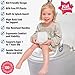 Potty Training Seat for Toddler Boys & Girls, Ergonomic Portable Baby Toilet Shape with Non-Slip Handles, Cushioned Seat for Kids Comfort, Splash Guard & Backrest Toilet Seat, Includes Free Brush