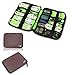 BUBM Universal Cable Organizer Electronics Accessories Case USB Drive Shuttle (Coffee)