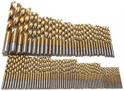 Raysen 99pcs 1.5mm - 10mm HSS Shank High Speed Steel Drill Bit Set Tools Titanium For Wood Plastic and Aluminum Copper Steel