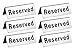 Reserved Signs Stainless Steel Double Sided Pack of 12