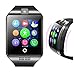 Smart Watch with Camera, TechFaith Q18 Bluetooth Smartwatch with Sim Card Slot Fitness Activity Tracker Sport Watch for Android Smartphones (Black)