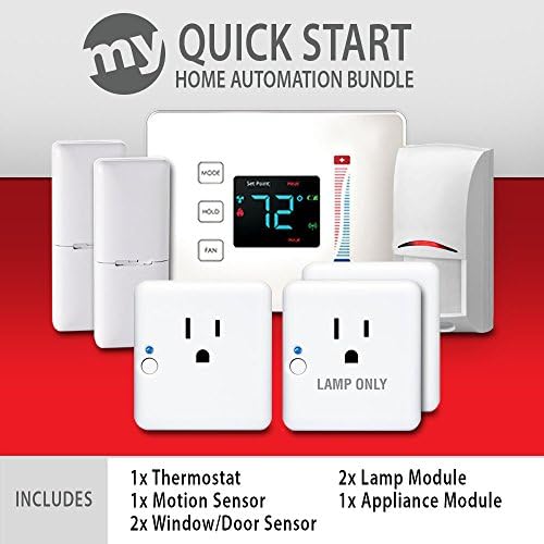 Quick Start Home Automation Bundle for Samsung SmartThings 1x Thermostat, 1x Motion, 2x Window/Door Sensor, 3x Outlet Plug Modules