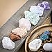 Beverly Oaks Premium Healing Crystals 21 Piece Kit - 7 Tumbled Chakra Stones, 7 Raw Crystals, Peacock Ore, Crystal Geode, Pyrite, Honey Calcite, Aragonite, Selenite Stone + Bonus Chakra Tower