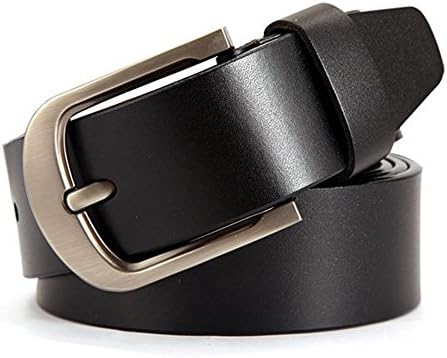 Youou belt men strap men's belts fashion A1 black 125cm 37to40 Incn